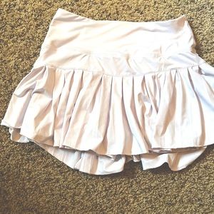 gold hidge pleaded skirt dupe